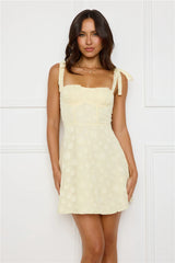 Skyline Effect Mini Dress Yellow