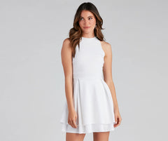Classic Beauty Layered Skater Dress