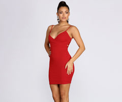 Sassy Straps Crepe Mini Dress