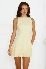 Sunkissed Waves Mini Dress Yellow