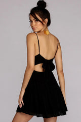 Babe In Crochet Skater Dress