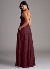 Moira Wine Maxi Dress