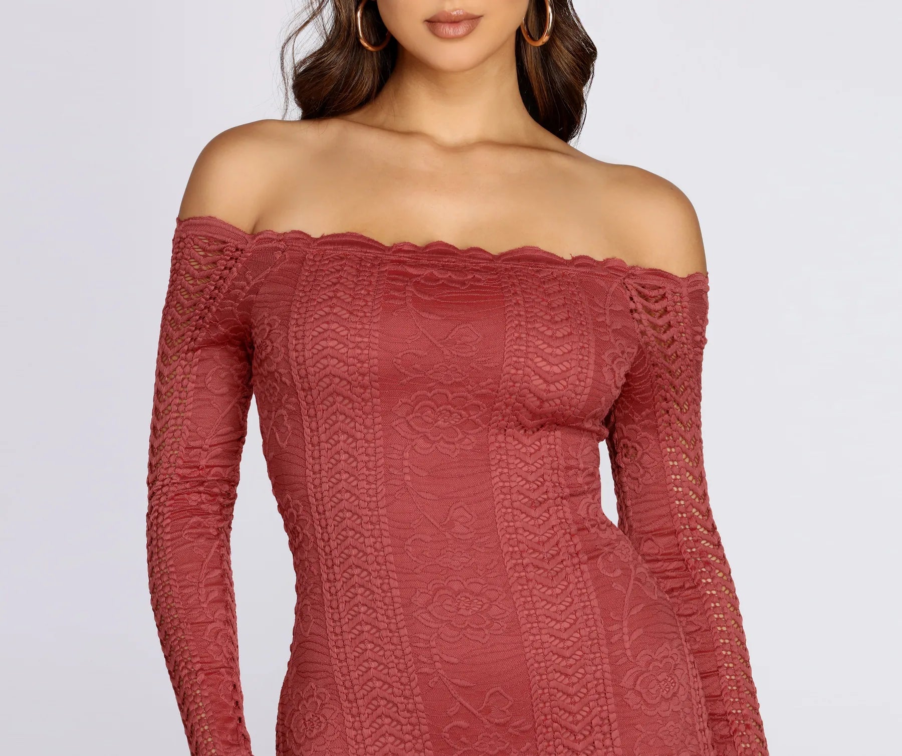 Crocheted With Love Off Shoulder Dress