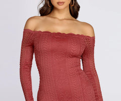 Crocheted With Love Off Shoulder Dress