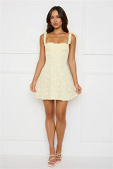 Skyline Effect Mini Dress Yellow