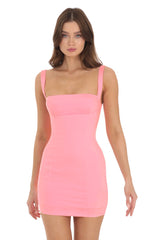 Bodycon Dress in Neon Pink