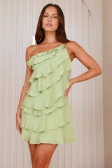 Want To Party Mini Dress Green