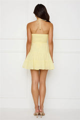 Styled For Sunsets Halter Mini Dress Yellow