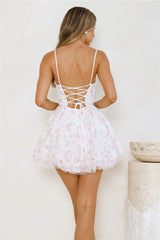 Couture Sparkle Mini Dress White