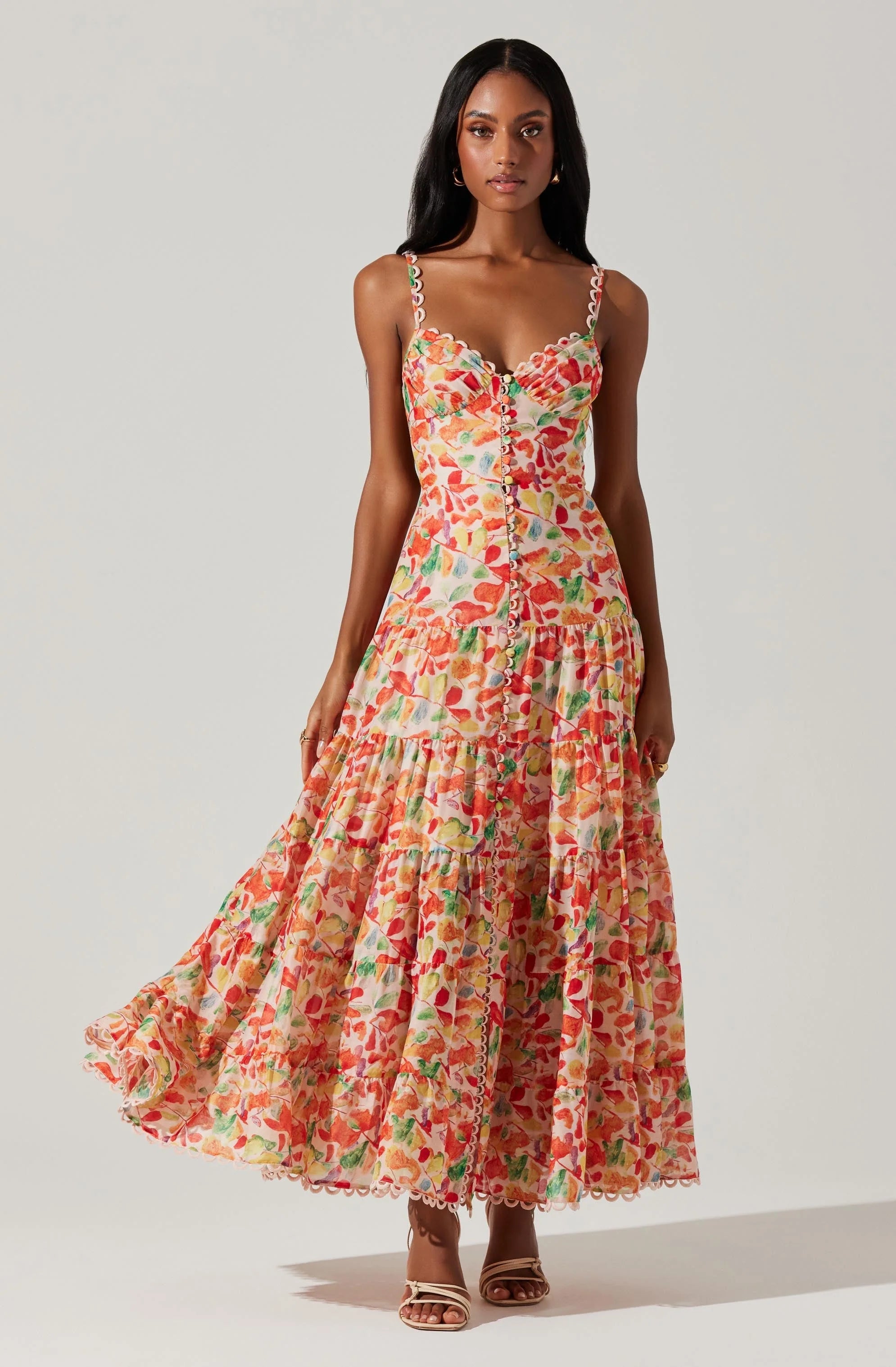 Tazia Tiered Floral Maxi Dress