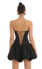 Corset Bubble Dress in Black