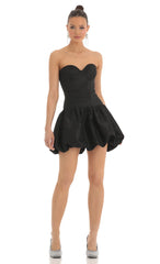 Corset Bubble Dress in Black