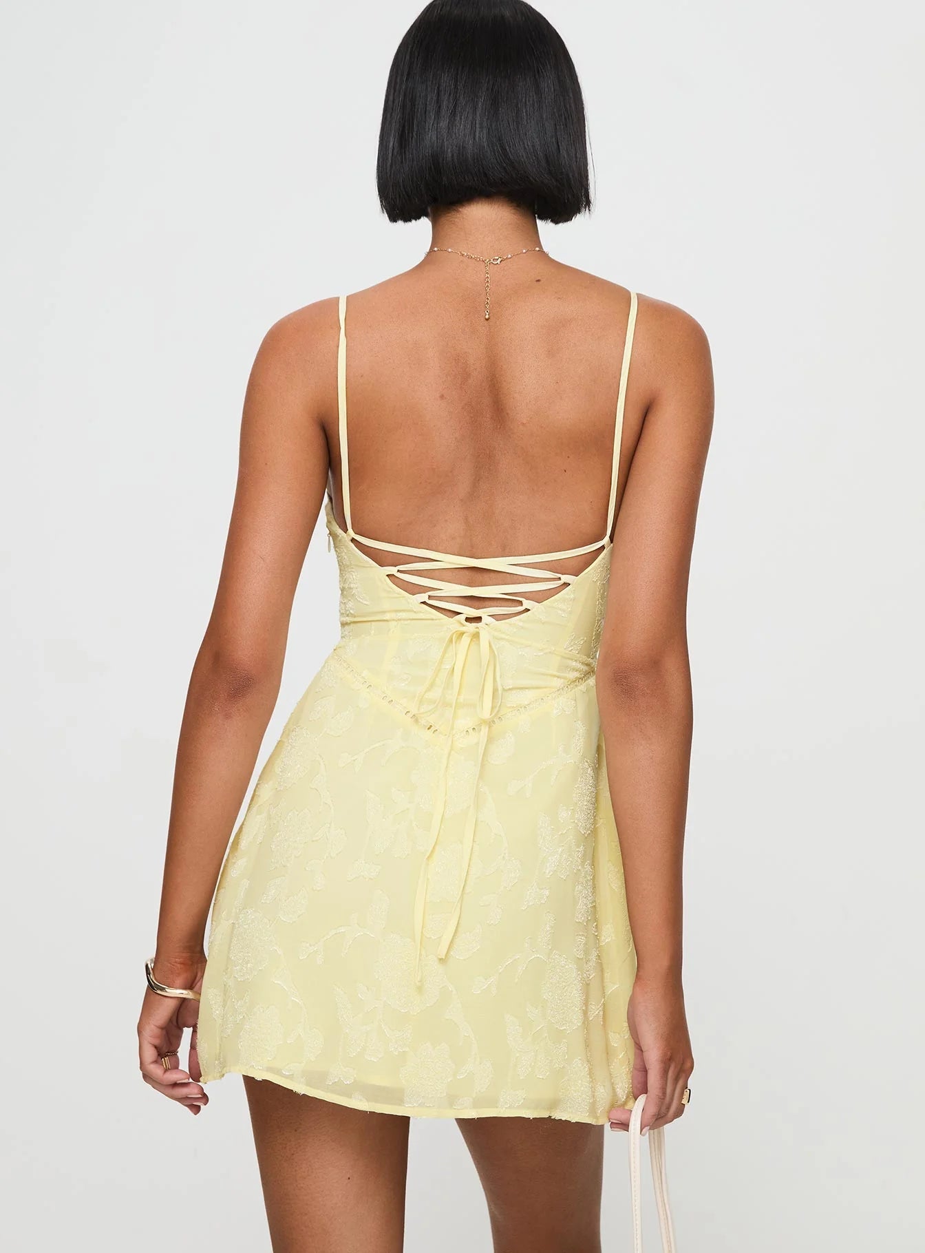 South Of France Mini Dress Yellow