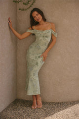 Tropical Tide Maxi Dress Green