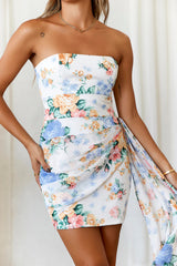 DIVALIFES Happiness First Strapless Mini Dress White