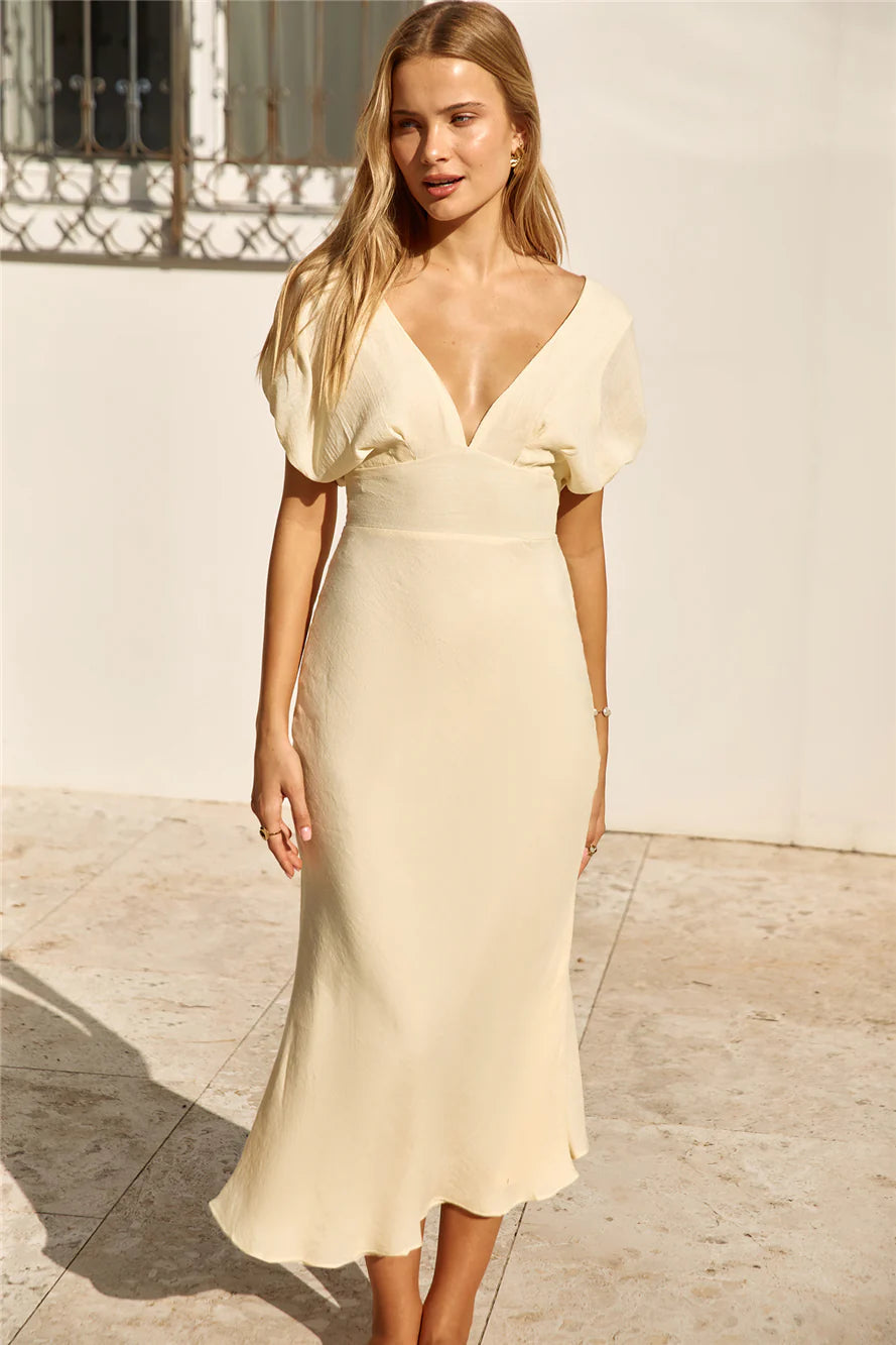 Growing Garden Maxi Dress Yellow
