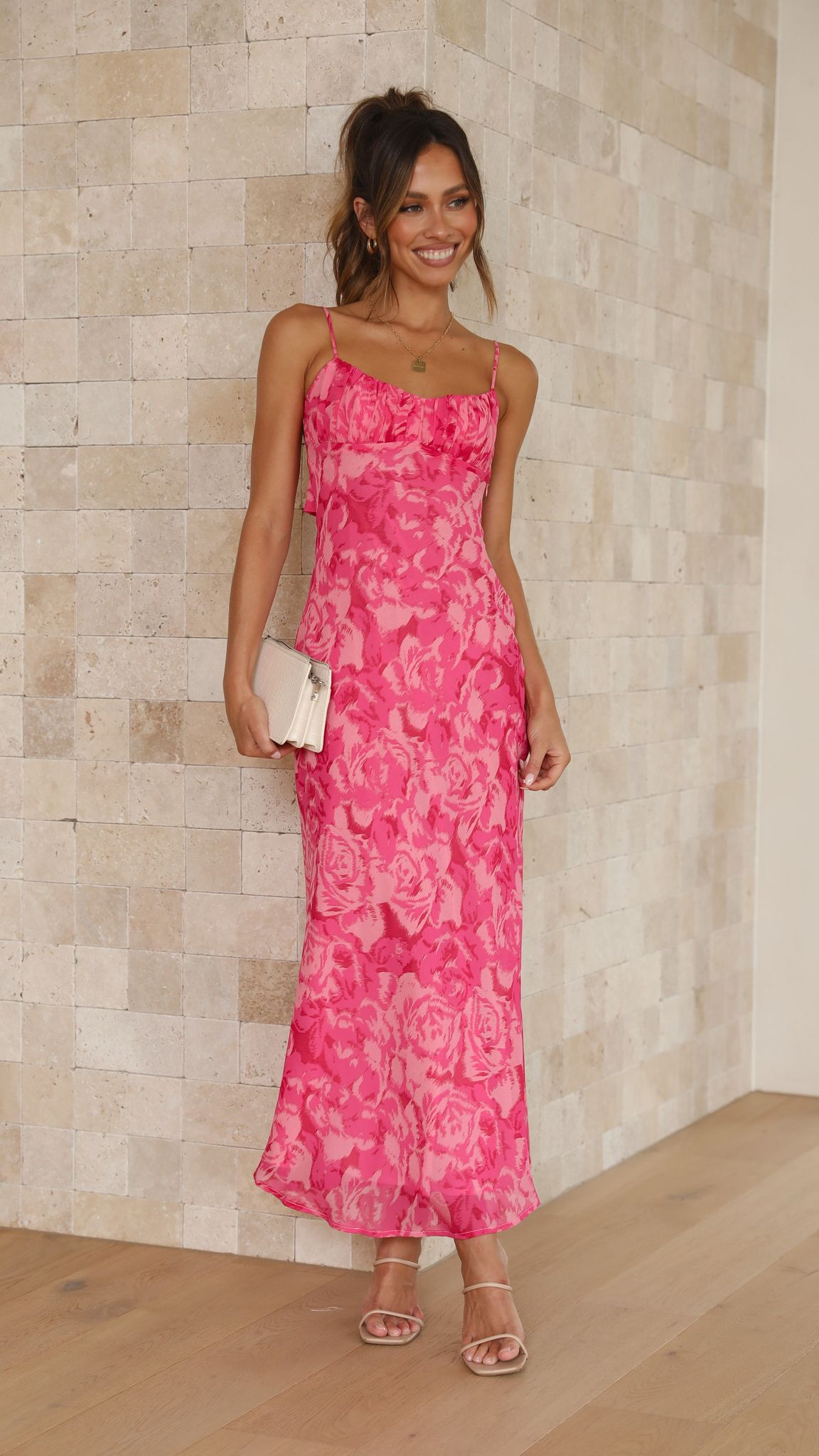 Margie Midi Dress - Pink