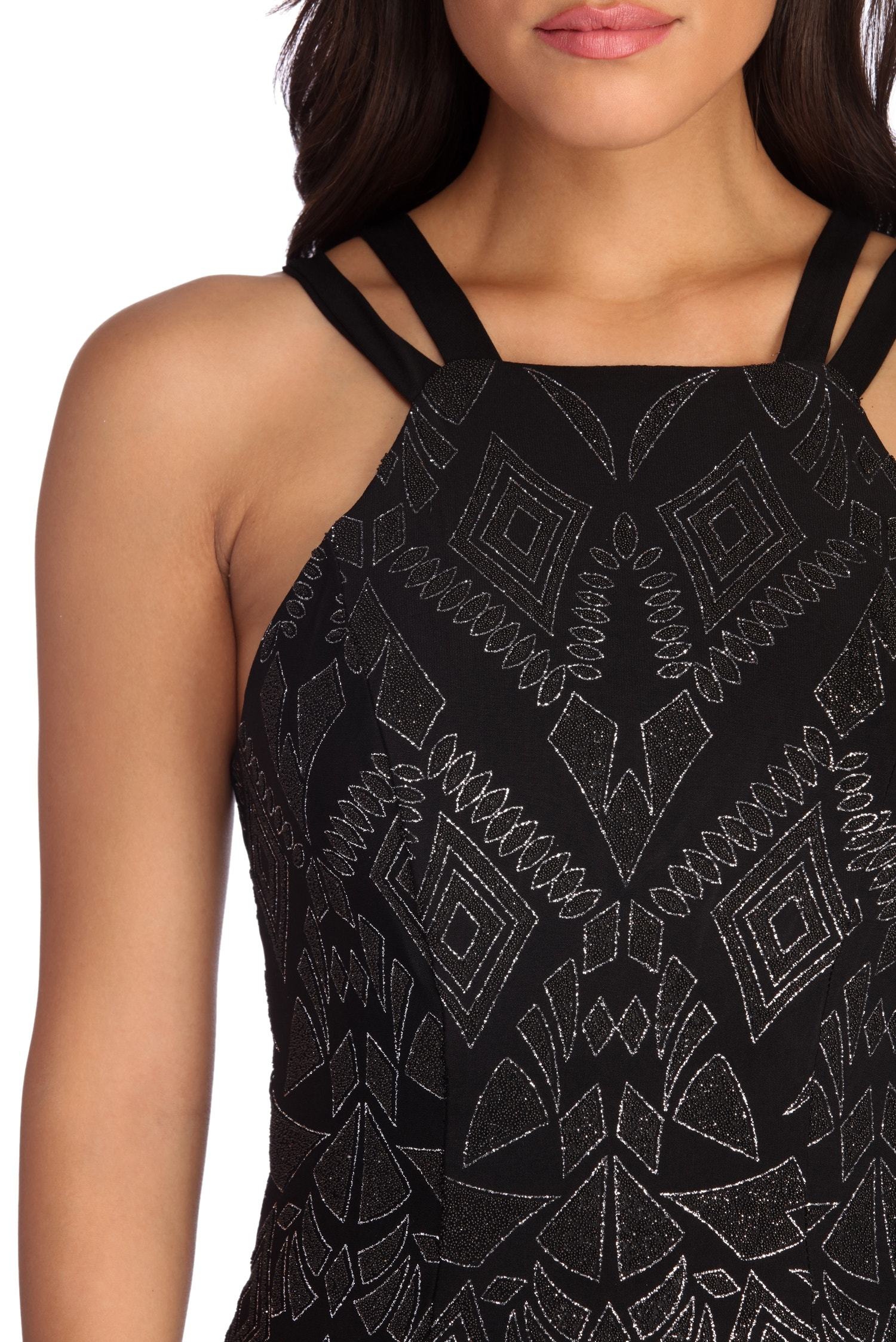 Briella Formal Beaded Mini Dress