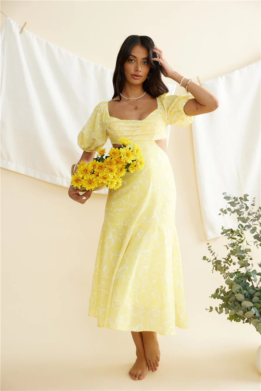 Back From Florence Maxi Dress Yellow