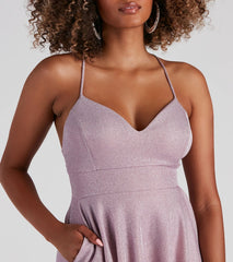 Midnight Sparkle Skater Dress
