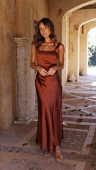 Alaria Maxi Dress - Rust