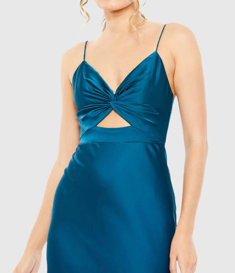 Tie Front with Keyhole Detail Gown