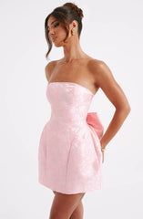 Elenora Mini Dress - BLUSH/IVORY