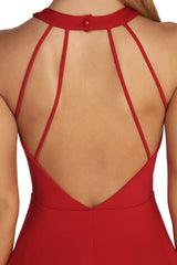Babe In A Backless Skater Dress