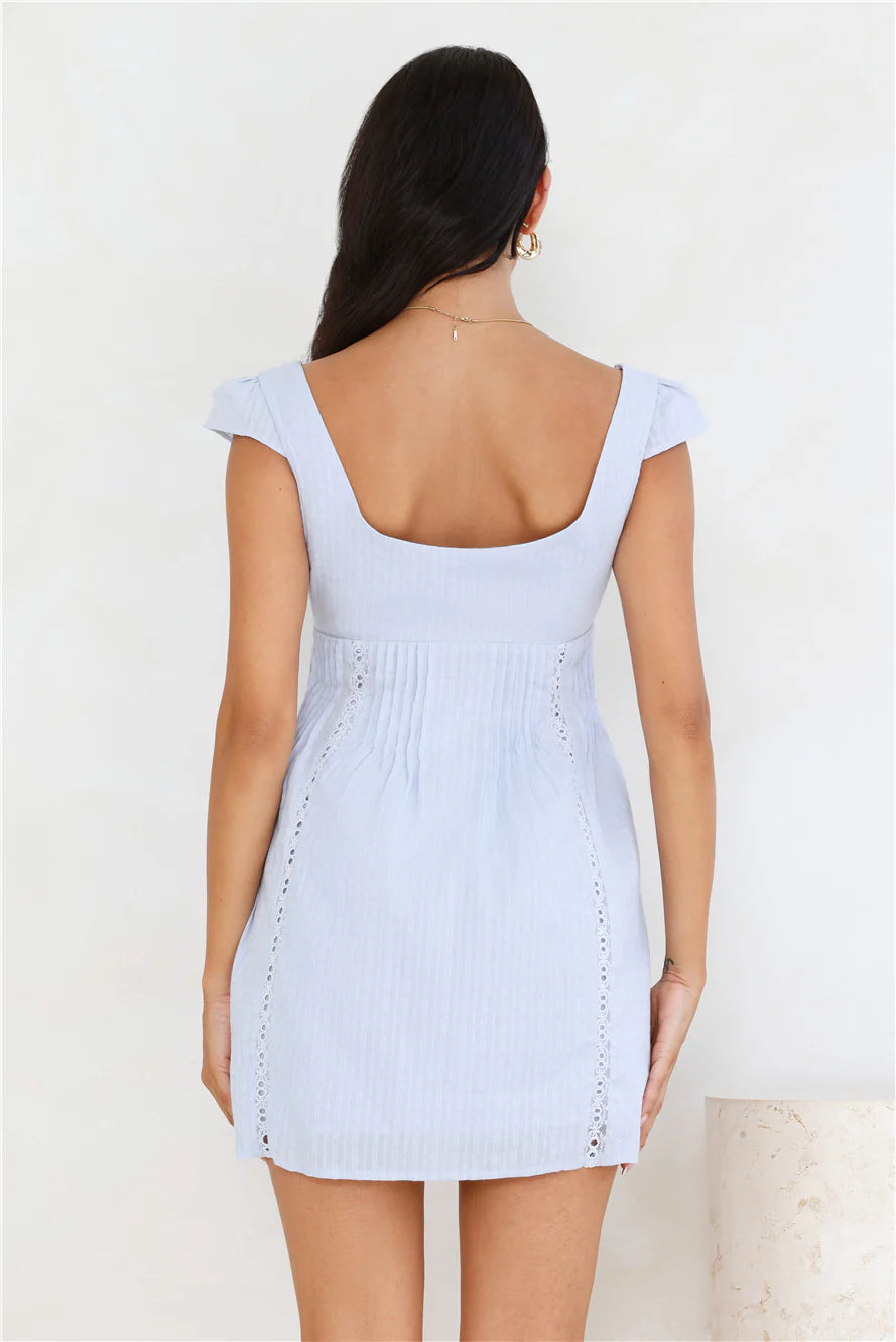 Oak Tree Mini Dress Blue