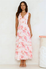 Sunset In Bali Maxi Dress Pink