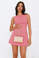 Dream Paddock Gingham Mini Dress Red